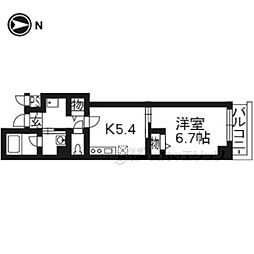 ワイズコート 1DKの間取図画像