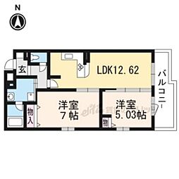 ロマンレジデンス 2LDKの間取図画像