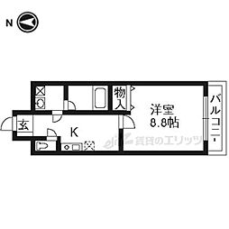 ハーモニアス松原 1Kの間取図画像
