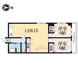 ハイマート麩屋町 2LDKの間取図画像