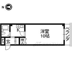 ピアフォー 1Kの間取図画像