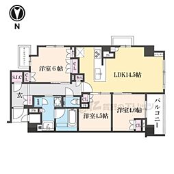 パラドール京都御所北室町邸 3LDKの間取図画像