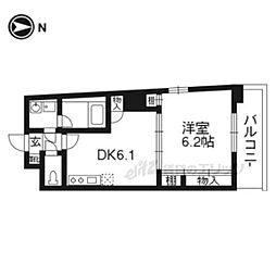 グラシオン西陣 1DKの間取図画像