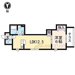 MurINOKUMA 1LDKの間取図画像