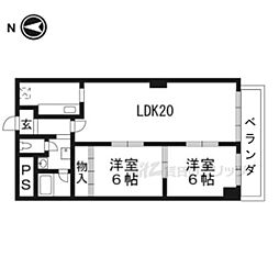 ロイヤル室町 2LDKの間取図画像