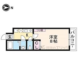 K'sメゾン御池西 1Kの間取図画像