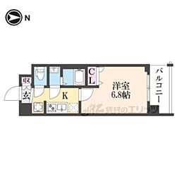 SOLTERRACE京都西大路郁 1Kの間取図画像