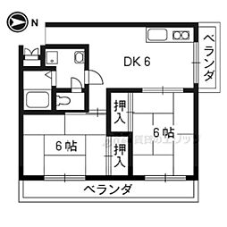コープキザキ 2DKの間取図画像