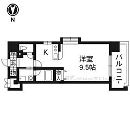 ベラジオ烏丸御池2 1Kの間取図画像