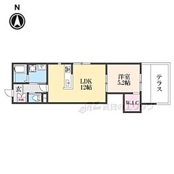 フォレストメゾン若みや 1LDKの間取図画像