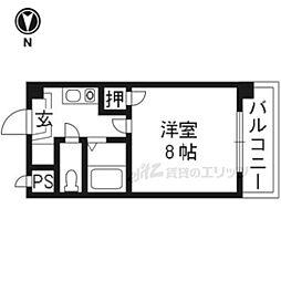 メゾン,ショウエイ 1Kの間取図画像