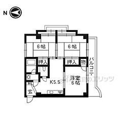 プラザ篠 3DKの間取図画像