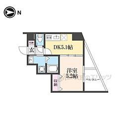 ARCA西京極 1DKの間取図画像