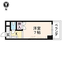 ベルジュ56 1Kの間取図画像