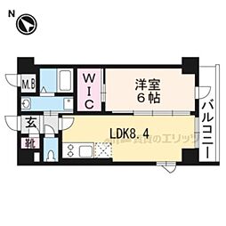 エスリード京都吉祥院 1DKの間取図画像
