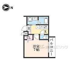 コーポラストミタ 1Kの間取図画像