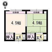 牧定荘 2東 ｜ 京都府京都市左京区田中春菜町（賃貸アパート1K・2階・17.95㎡） その2