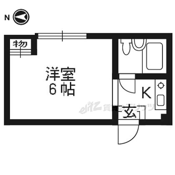 京都府京都市左京区浄土寺西田町(賃貸マンション1K・4階・14.27㎡)の写真 その2