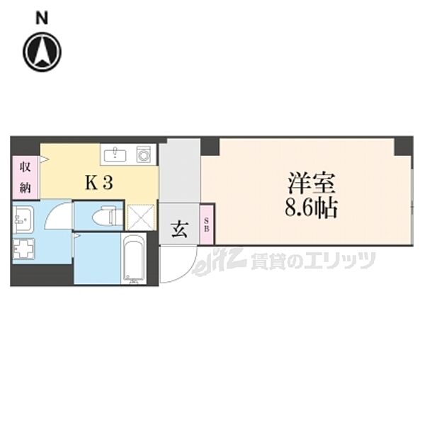 ＣＯＣＯ下鴨 202｜京都府京都市左京区下鴨西林町(賃貸マンション1K・2階・32.80㎡)の写真 その2