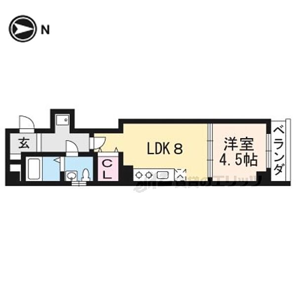 京都府京都市下京区藪下町(賃貸アパート1LDK・3階・33.69㎡)の写真 その2