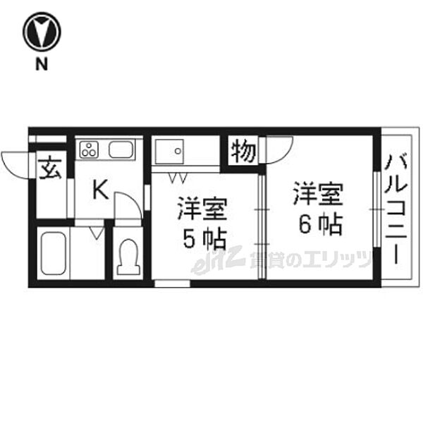 京都府京都市中京区衣棚通御池上る下妙覚寺町(賃貸マンション2K・5階・29.20㎡)の写真 その2