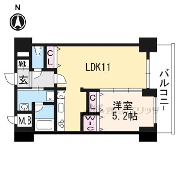 京都府京都市下京区堀川通五条下る柿本町(賃貸マンション1LDK・5階・40.04㎡)の写真 その2