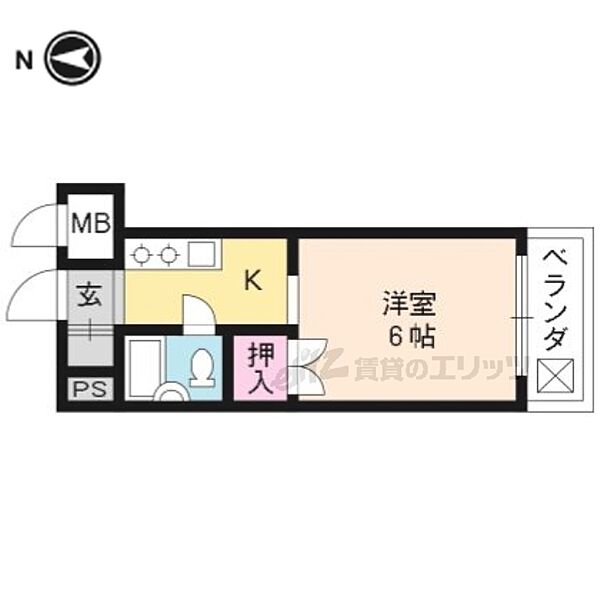 メゾンＬｅｅ 312｜京都府京都市左京区田中上古川町(賃貸マンション1K・2階・18.00㎡)の写真 その2