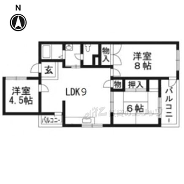 クエスト御池 301｜京都府京都市右京区山ノ内宮脇町(賃貸マンション3LDK・3階・60.00㎡)の写真 その2