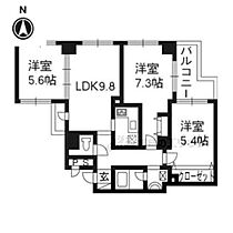 京都府京都市上京区大宮通今出川下る薬師町（賃貸マンション2LDK・3階・61.71㎡） その2