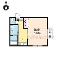 京都府京都市左京区田中東春菜町（賃貸マンション1K・2階・26.46㎡） その2