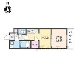 ファステート京都壬生フィエロ 1DKの間取図画像