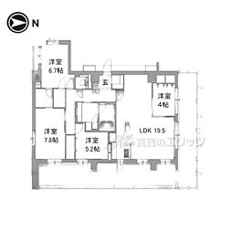 プレサンスロジェ京都御所西 桜雅邸 4LDKの間取図画像