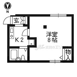 ジュネス 1Kの間取図画像