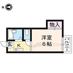メゾン杉 1Kの間取図画像