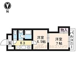 プレシャス御池 2Kの間取図画像