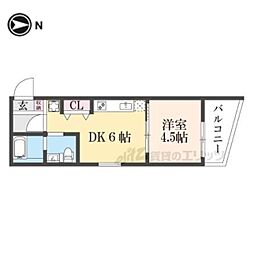 PARK明田町 1DKの間取図画像