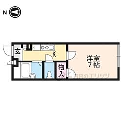 レオパレスひつかわ 1Kの間取図画像
