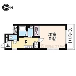 喜ど哀楽 1Kの間取図画像