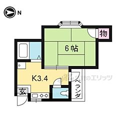 ピュアハウス 1Kの間取図画像