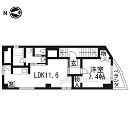 今出川うえだビル 1LDKの間取図画像