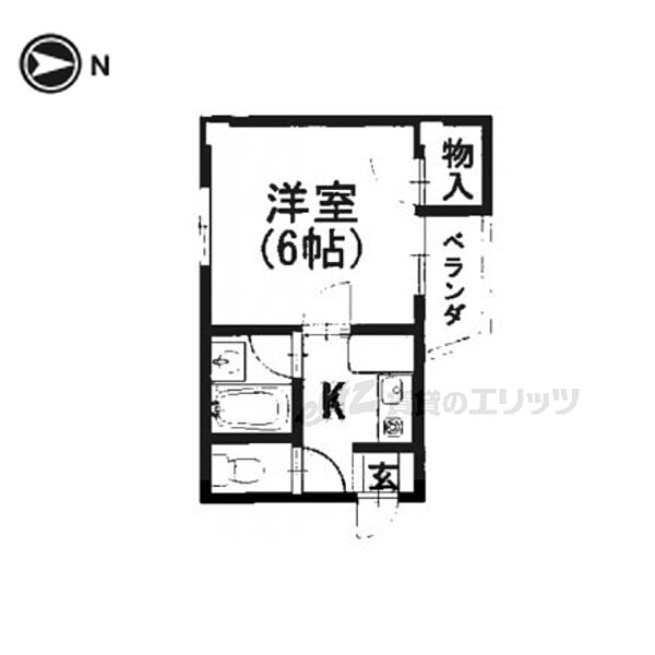 ラメールIII 207｜京都府京都市中京区西ノ京中御門東町(賃貸マンション1R・2階・22.68㎡)の写真 その2