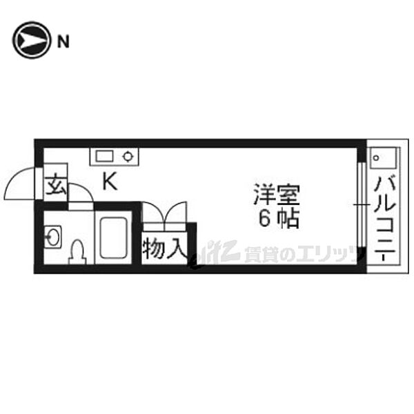 クラウンビル 306｜京都府京都市中京区西ノ京南原町(賃貸マンション1K・3階・16.00㎡)の写真 その2