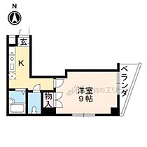 フルール衣笠 202(3F) ｜ 京都府京都市北区衣笠天神森町（賃貸マンション1K・3階・21.00㎡） その2