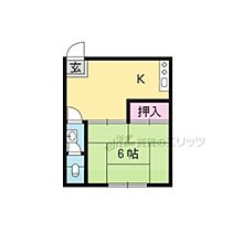 京都府京都市右京区太秦西蜂岡町（賃貸アパート2K・1階・20.25㎡） その2