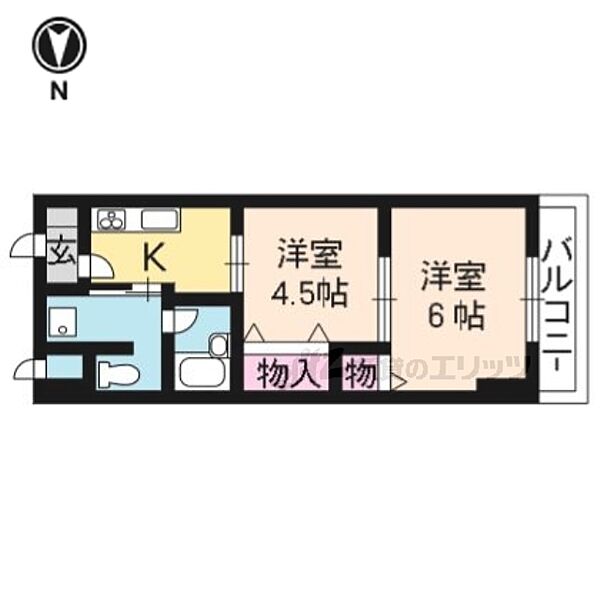 フォルティ西大路 303｜京都府京都市南区唐橋西平垣町(賃貸マンション2K・3階・30.84㎡)の写真 その2