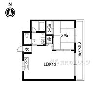 エクレール高辻 405 ｜ 京都府京都市右京区西院安塚町（賃貸マンション1LDK・4階・45.00㎡） その2