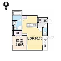 京都府京都市右京区太秦辻ケ本町（賃貸アパート1LDK・1階・40.82㎡） その2