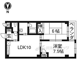 フォレステージ大宮 3階2LDKの間取り