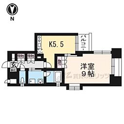 ベラジオ富小路 1DKの間取図画像