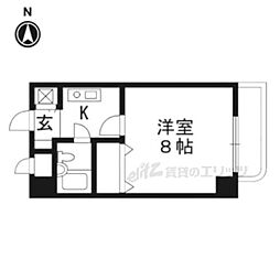 アーバンツリーラ・ムウト36 1Kの間取図画像